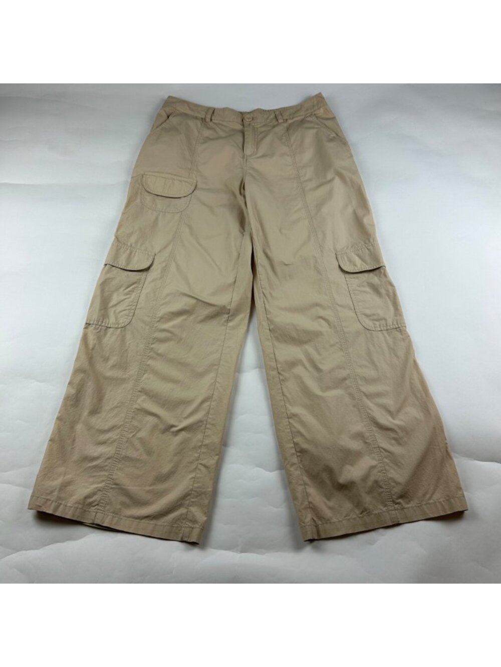 Wild Fable Tan Poplin Canvas Wide Leg Cargo Pant M